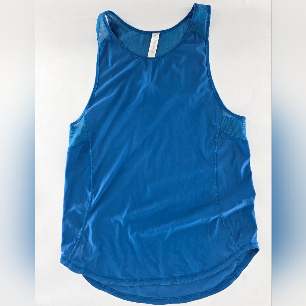 Lululemon Athletica Blue Sleeveless Crop‎ Tank Top Sz: 4
